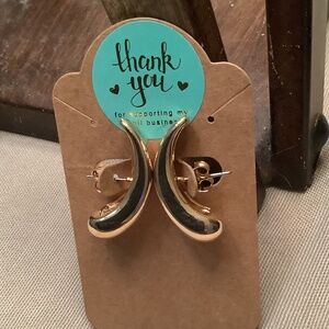 Gold Dipped Slim Teardrop Earrings